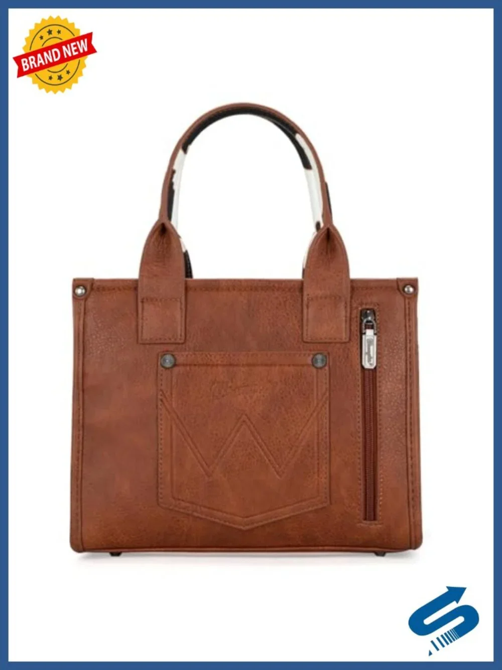 Vegan Leather Tote Bag Satchel with Card Holder and Detachable Crossbody Strap